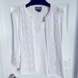 Berek cream sweater set with camisole